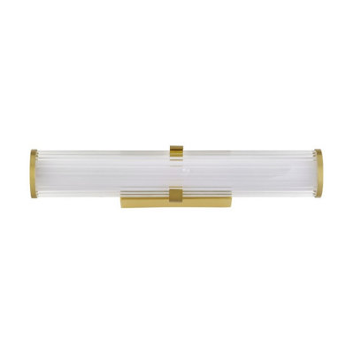 Luminosa Lighting Luminosa Hedula Bathroom Wall Lamp GoldClear Line Led 13W 1164Lm 3000K from B&Q