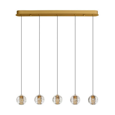 Luminosa Lighting Luminosa Licio Bar Pendant Ceiling Light Gold Triac Dimmable Led 16W 832Lm 3000K from B&Q