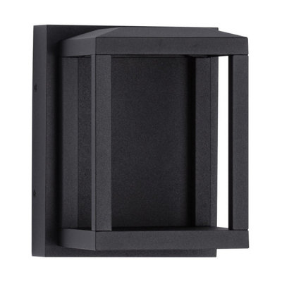 Luminosa Lighting Luminosa Prive Outdoor Wall Lantern Sandy Black Led 9W 284Lm Ip65 3000K from B&Q