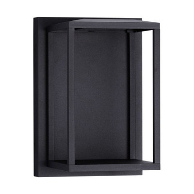 Luminosa Lighting Luminosa Prive Outdoor Wall Lantern Sandy Black Led 17W 509Lm Ip65 3000K from B&Q