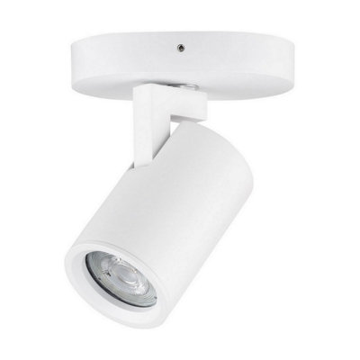 Luminosa Lighting Luminosa Esto Single Spotlight Sandy White Gu10 1X10W from B&Q