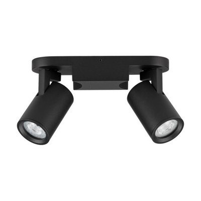 Luminosa Lighting Luminosa Esto Twin Ceiling Spotlight Sandy Black Gu10 2X10W from B&Q