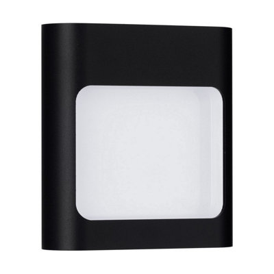 Luminosa Lighting Luminosa Tall Outdoor Flush Wall Lamp Sandy Black Led 6W 388Lm Ip54 3000K from B&Q