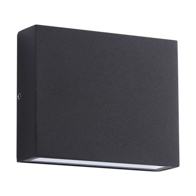 Luminosa Lighting Luminosa Tick Outdoor Up Down Wall Lamp Sandy Black Led 7W 416Lm Ip54 3000K from B&Q