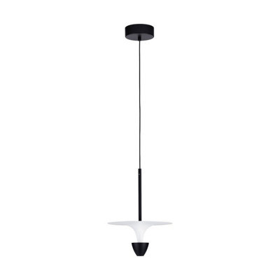 Luminosa Lighting Luminosa Topio 26Cm Pendant Ceiling Light Sandy BlackWhite Led 11W 908Lm 3000K from B&Q