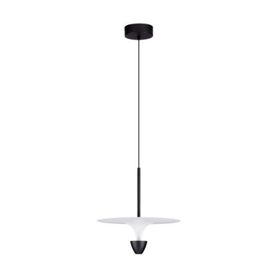 Luminosa Lighting Luminosa Topio 34Cm Pendant Ceiling Light Sandy BlackWhite Led 11W 908Lm 3000K from B&Q