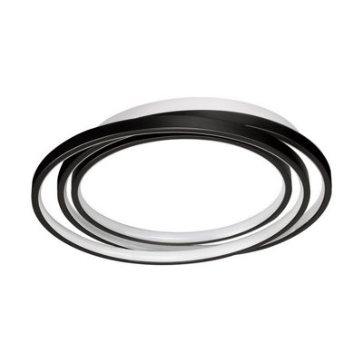 Luminosa Lighting Luminosa Arbor Integrated Led Semi Flush Ceiling Light Matt Black Triac Dimmable Led 27W 810Lm 3000K from B&Q