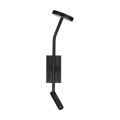 Luminosa Lighting Luminosa Logos Reading Wall Light Sandy Black Led 9W 487Lm 3000K from B&Q