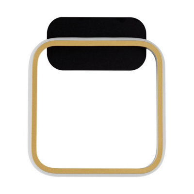 Luminosa Lighting Luminosa Imar Integrated Led Wall Lamp Sandy BlackGold Led 13W 563Lm 3200K from B&Q