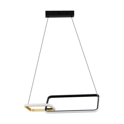 Luminosa Lighting Luminosa Imar Integrated Led Pendant Ceiling Light Sandy BlackGold Triac Dimmable Led 36W 1685Lm 3200K from B&Q