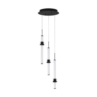 Luminosa Lighting Luminosa Stalactite Cluster Pendant Ceiling Light Sandy Black Triac Dimmable Led 18W 1346Lm 3000K from B&Q