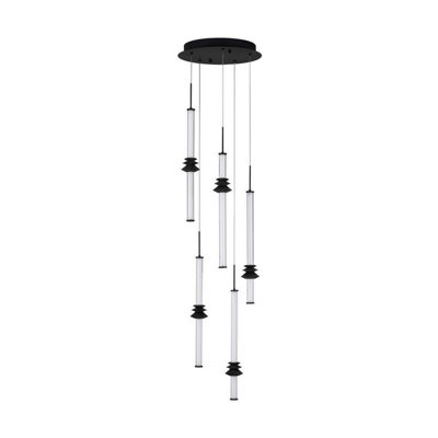 Luminosa Lighting Luminosa Stalactite Cluster Pendant Ceiling Light Sandy Black Triac Dimmable Led 32W 2306Lm 3000K from B&Q