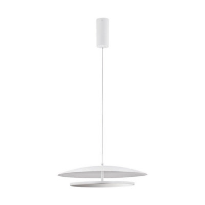 Luminosa Lighting Luminosa Olos Integrated Led Pendant Ceiling Light Sandy WhiteChrome Triac Dimmable Led 37W 1786Lm 3000K from B&Q