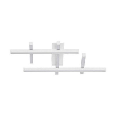 Luminosa Lighting Luminosa Pace Integrated Led Semi Flush Ceiling Light Sandy White Triac Dimmable Led 42W 2373Lm 3000K from B&Q