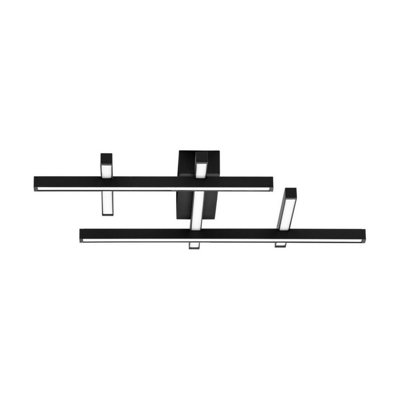 Luminosa Lighting Luminosa Pace Integrated Led Semi Flush Ceiling Light Sandy Black Triac Dimmable Led 42W 2373Lm 3000K from B&Q