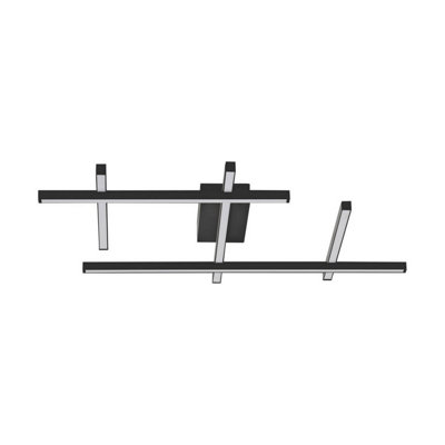 Luminosa Lighting Luminosa Pace Integrated Led Semi Flush Ceiling Light Sandy Black Triac Dimmable Led 63W 4020Lm 3000K from B&Q