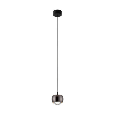 Luminosa Lighting Luminosa Conga Slim Pendant Ceiling Light Black Chrome Led 13W 922Lm 3000K from B&Q