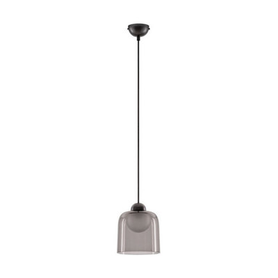 Luminosa Lighting Luminosa Dione Dome Pendant Ceiling Light Sandy BlackSmokey Led 5W 205Lm 3000K from B&Q