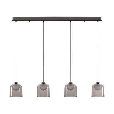 Luminosa Lighting Luminosa Dione Bar Pendant Ceiling Light Sandy BlackSmokey Led 20W 800Lm 3000K from B&Q
