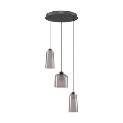 Luminosa Lighting Luminosa Dione Cluster Pendant Ceiling Light Sandy BlackSmokey Led 15W 600Lm 3000K from B&Q