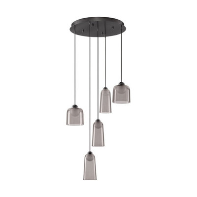 Luminosa Lighting Luminosa Dione Cluster Pendant Ceiling Light Sandy BlackSmokey Led 25W 1010Lm 3000K from B&Q