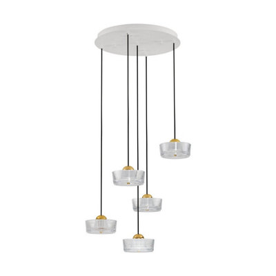 Luminosa Lighting Luminosa Keros Cluster Pendant Ceiling Light Platinum GoldSandy White Led 30W 1970Lm 3000K from B&Q