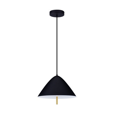 Luminosa Lighting Luminosa Oros 40Cm Dome Pendant Ceiling Light Sandy Black Led 17W 917Lm 3000K from B&Q