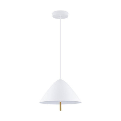 Luminosa Lighting Luminosa Oros 40Cm Dome Pendant Ceiling Light White Led 17W 917Lm 3000K from B&Q