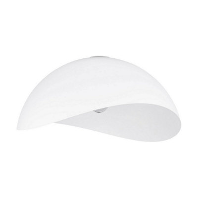 B&Q -  Luminosa Opsi 50Cm Bowl Semi Flush Ceiling Light Sandy White E27 1X12W