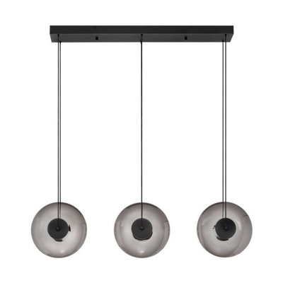 Luminosa Lighting Luminosa Ballet Bar Pendant Ceiling Light Sandy BlackSmokey Grey Triac Dimmable Led 24W 660Lm 3000K from B&Q