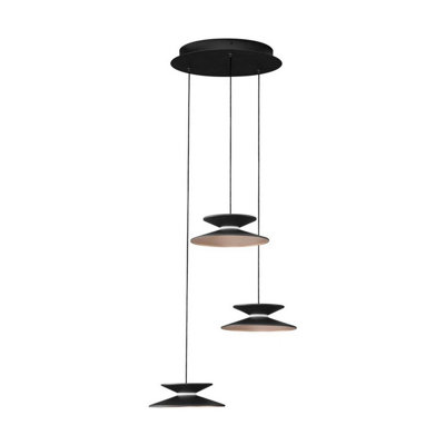 Luminosa Lighting Luminosa Morphi Cluster Pendant Ceiling Light Sandy BlackGold Triac Dimmable Led 15W 480Lm 3000K from B&Q
