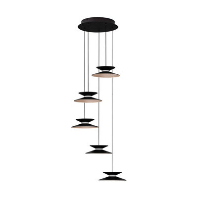 Luminosa Lighting Luminosa Morphi Cluster Pendant Ceiling Light Sandy BlackGold Triac Dimmable Led 25W 800Lm 3000K from B&Q