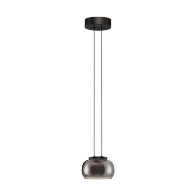 Luminosa Lighting Luminosa Bios Slim Pendant Ceiling Light Smokey GreyMatt Black Triac Dimmable Led 9W 628Lm 3000K from B&Q