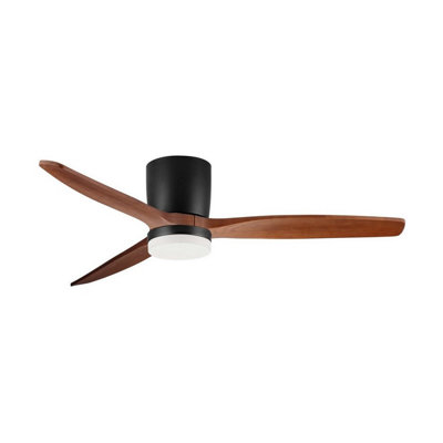 Luminosa Lighting Luminosa Aloa Ceiling Fan Sandy BlackDark Wood Led 18W 1170Lm 3000-4000-6500K Cct Remote Control from B&Q