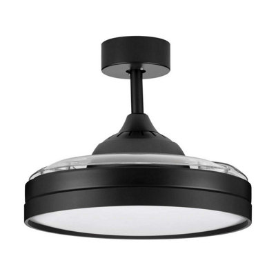 Luminosa Lighting Luminosa Nevma Ceiling Fan Matt Black Led 36W 4100Lm 3000-4000-6500K Cct Remote Control from B&Q