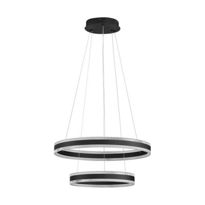 Luminosa Lighting Luminosa Alaro 60Cm Integrated Led Pendant Ceiling Light Sandy Black Triac Dimmable Led 69W 4565Lm 3000K from B&Q