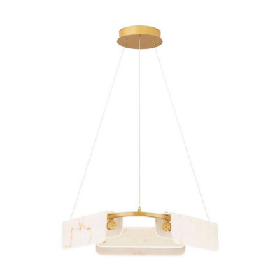 Luminosa Lighting Luminosa Aider Integrated Led Pendant Ceiling Light Brass Gold Triac Dimmable Led 34W 2146Lm 3000K from B&Q