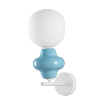 Luminosa Lighting Luminosa Clio Globe Wall Lights BlueMatt White E14 1X5W from B&Q