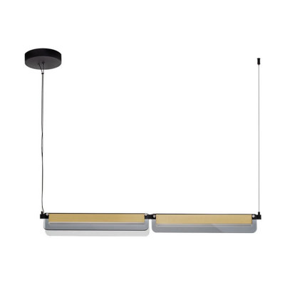 Luminosa Lighting Luminosa Apnea Bar Pendant Ceiling Light Sandy BlackGoldGrey Triac Dimmable Led 20W 1200Lm 3000K from B&Q