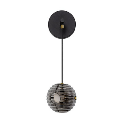 Luminosa Lighting Luminosa Las Globe Wall Lights Sandy BlackGoldGrey Led 13W 650Lm 3000K from B&Q