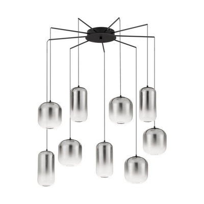 Luminosa Lighting Luminosa Aelia Cluster Pendant Ceiling Light SmokeyMatt Black Triac Dimmable Led 36W 2160Lm 3000K from B&Q
