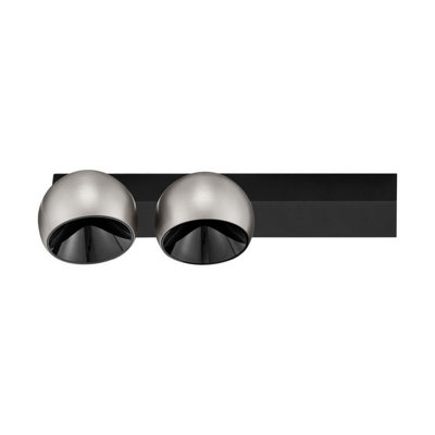 Luminosa Lighting Luminosa Lusa Twin Ceiling Spotlight Foggy NickelBlack Triac Dimmable Led 21W 1540Lm 3000K from B&Q