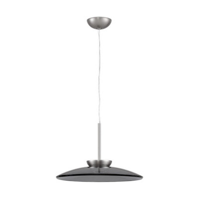 Luminosa Lighting Luminosa Esti Dome Pendant Ceiling Light SmokeyFoggy Nickel Triac Dimmable Led 21W 1420Lm 3000K from B&Q