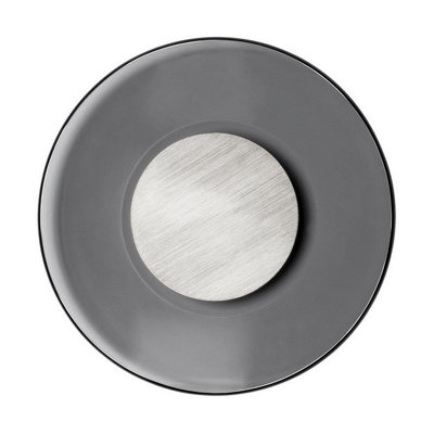Luminosa Lighting Luminosa Esti Flush Wall Lamp SmokeyFoggy Nickel Led 17W 248Lm 3000K from B&Q