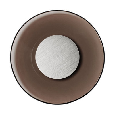 Luminosa Lighting Luminosa Esti Flush Wall Lamp Dark BrownFoggy Nickel Led 17W 248Lm 3000K from B&Q