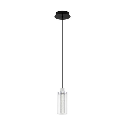 Luminosa Lighting Luminosa Lune Slim Pendant Ceiling Light Sandy BlackChrome Led 9W 404Lm 3000K from B&Q