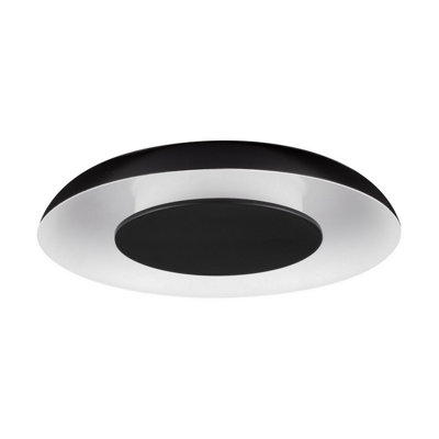 Luminosa Lighting Luminosa Epos 40Cm Flush Ceiling Light Sandy BlackSandy White Triac Dimmable Led 24W 1482Lm 2700-3000-4000K Cct from B&Q