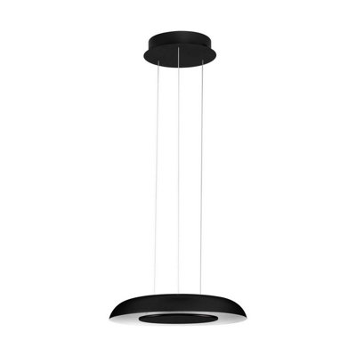 Luminosa Lighting Luminosa Epos 40Cm Dome Pendant Ceiling Light Sandy BlackWhite Triac Dimmable Led 24W 1208Lm 2700-3000-4000K Cct from B&Q