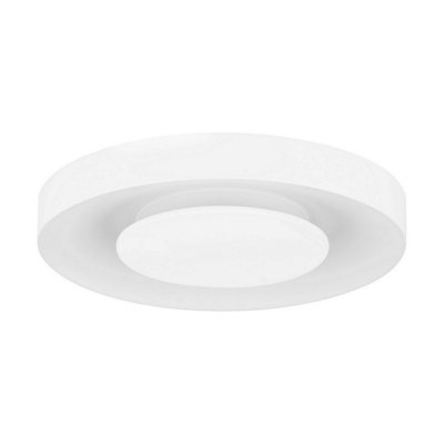 Luminosa Lighting Luminosa Pada 40Cm Integrated Led Semi Flush Ceiling Light Sandy White Triac Dimmable Led 25W 1592Lm 2700-3000-4000K from B&Q