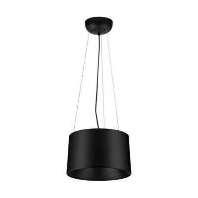 Luminosa Lighting Luminosa Atil Cylindrical Pendant Ceiling Light Sandy Black Led 24W 1268Lm 3000K from B&Q